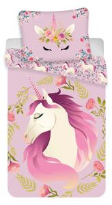 Gyermek pamut ágyneműUnicorn flowers, 140 x 200 cm, 70 x 90 cm