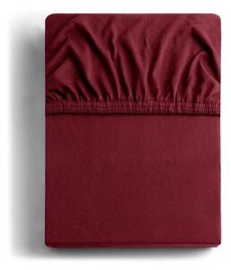 Borvörös gumis jersey lepedő 180x200 cm Amber – Restilo