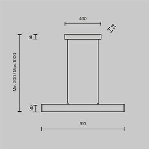 Maytoni modern függeszték step arany myp010pl-l23g3k