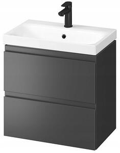 Cersanit Moduo Slim SET, függő szekrény 60x35x62 cm + mosogató 60 cm, antracit matt, S801-469-DSM