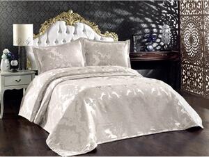 Krémszínű pamut ágytakaró és párnahuzat szett 240x260 cm Beste – Mijolnir