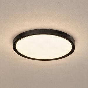 Lindby LED mennyezeti lámpa Pravin, Ø 30 cm, 3.000 K, fekete, Fekete, Nappali / Étkező, Műanyag, Modern