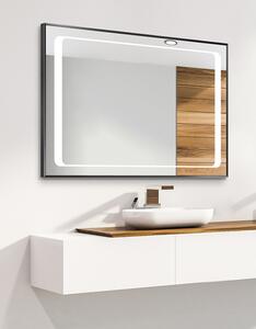 Linga LED fürdőszobai tükör alumínium keretben