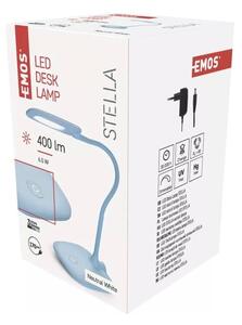 Világoskék LED szabályozható asztali lámpa (magasság 55 cm) Stella – EMOS