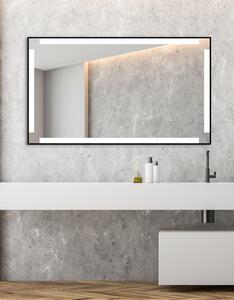Sesil LED fürdőszobai tükör alumínium keretben