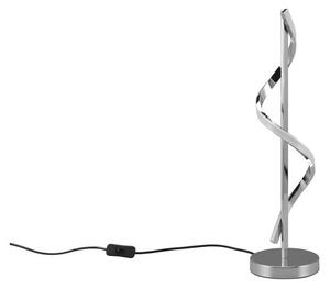 Fényes ezüstszínű LED asztali lámpa (magasság 56 cm) Isabel – Trio
