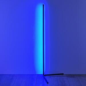 Fekete LED állólámpa (magasság 141 cm) Level – Trio