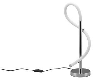 Fényes ezüstszínű LED asztali lámpa (magasság 54 cm) Argos – Trio