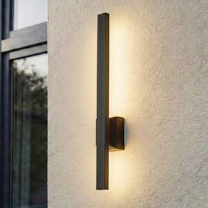 Lindby LED kültéri fali lámpa Sakari, fekete, alumínium, magasság 50 cm, Fekete, Alumínium, Modern