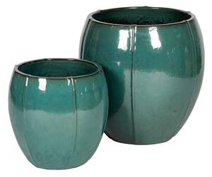 Alden Vase kerámia növénytartó szett türkiz 36,5x42-48x60cm S2