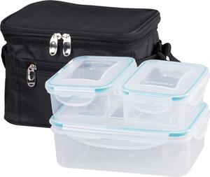 Tárolóedény MagicHome, Szögletes, termotáskával, szett 3 db, 1x 1500 ml + 2x 500 ml