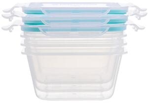 Ételhordó MagicHome Lunchbox szett YH373, 3 db, 600 ml, 135x135x75 mm, négyzet alakú, Clip