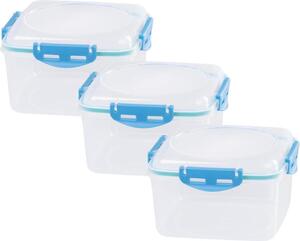 Ételhordó MagicHome Lunchbox szett YH309, 3 db, 1200 ml, 170x170x126 mm, négyzet alakú, Clip