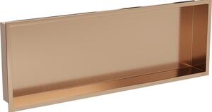 Mexen X-Wall-R fülkés polc peremmel, 90 x 30 cm, kefélt réz - 19C0903010