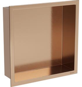 Mexen X-Wall-R falcos polc peremmel 30 x 30 cm, kefélt réz - 19C0303010