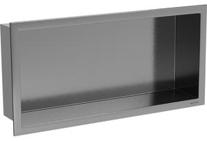 Mexen X-Wall-R beépített polc peremmel 45 x 20 cm, szálcsiszolt gun grey - 19E0452010