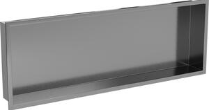 Mexen X-Wall-R süllyeszthető polc peremmel 90 x 30 cm, szálcsiszolt gun grey - 19E0903010