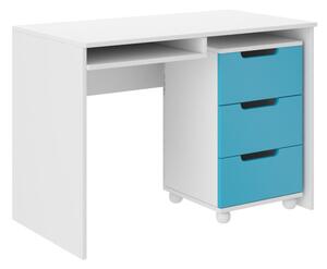 ORINO íróasztal, 110x78x60, fehér/kék