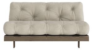 Bézs len kinyitható kanapé 160 cm Roots – Karup Design