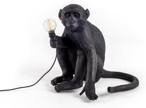 Kültéri Lámpa SELETTI, Monkey Lamp, Fekete, Műanyag, Dizájn