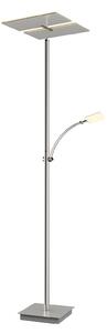 Állólámpa Lucande, Parthena, dimmable, Szürke, Nappali, Fém, Modern