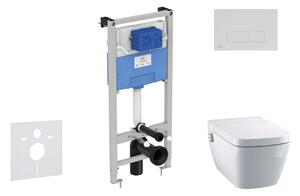 Ideal Standard ProSys - Falra szerelhető szett, zuhanyzó WC és ülőkés TECEone, gombok Oleas M2, perem nélküli, SoftClose, fehér ProSys120M SP55