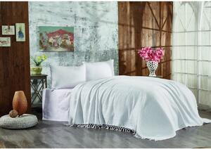 Fehér pamut ágytakaró franciaágyra 220x240 cm Lotus – Mijolnir