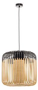 Függőlámpa Forestier, Bamboo Light M, dimmable, Fekete, Nappali, Bambusz, Dizájn