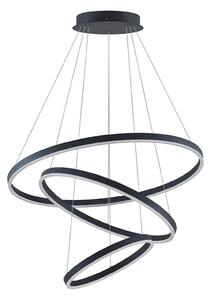 Függőlámpa Arcchio, Albiona, dimmable, Fekete, Nappali, Fém, Modern