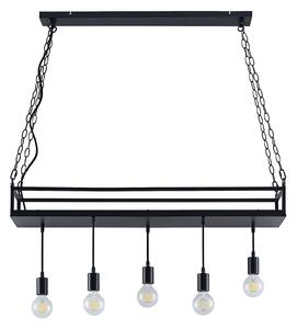 Függőlámpa Lindby, Kirista, dimmable, Fekete, Konyha, Fém, Vintage