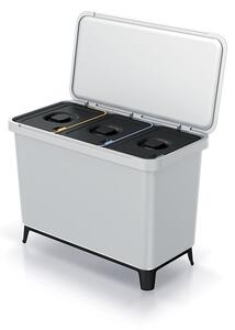 Prosperplast SYSTEMA szemetes kuka 3x10l hamuszínű