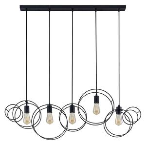 Függőlámpa Lucande, Andrik, dimmable, Fekete, Nappali, Fém, Modern