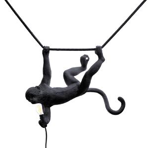 Kültéri Lámpa SELETTI, Monkey Lamp, Fekete, Műanyag, Dizájn
