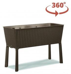 Keter Easy grow műrattan virágláda (magaságyás) - whiskey barna
