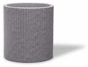 Keter Cylinder M virágcserép Silver Grey