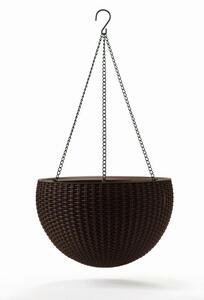 Keter Hanging Sphere függesztett virágtartó, whiskey barna