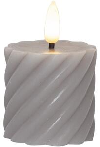 Flamme Swirl Antique 2 db szürke LED viaszgyertya, magasság 7,5 cm - Star Trading