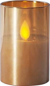 M-Twinkle narancssárga LED viaszgyertya üvegben, magasság 7,5 cm - Star Trading