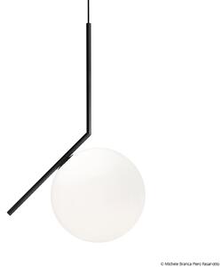 Függőlámpa FLOS, IC S2, dimmable, Fekete, Nappali, Üveg, Dizájn