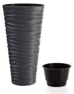 Prosperplast SAND SLIM virágcserép antracit 34,9 cm