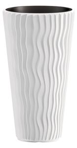 Prosperplast SANDY SLIM virágcserép fehér 34,9 cm