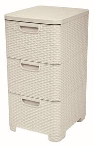 Curver Style 3x14L fiókos polc, fehér