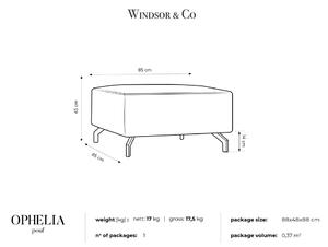 Ophelia fekete puff - Windsor & Co Sofas