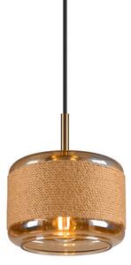 Függőlámpa SLV, Pantilo Rope 19, dimmable, Barna / Rozsdabarna, Nappali, Üveg, Modern