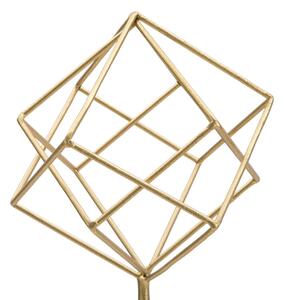 Cube szobor aranyszínű dekorral - Mauro Ferretti