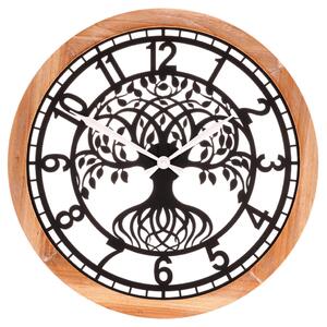 Falióra – 60 cm átmérő, fém és MDF, életfa
