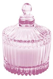 Gyertya díszes üvegben, kamélia illatú, 60 g, rózsaszín - LIDO