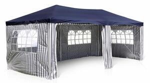 Kerti sátor pavilon GARTHEN Kék 3 x 6 m + 4 oldalfal