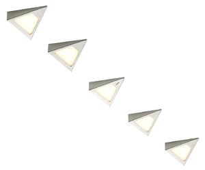Odia Spot 5 pcs. Steel PRIOS, Odia, dimmable, Fémes, Nappali, Fém, Modern