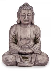 Ibergarden Dekoratív Kerti Figura Buddha Szürke Polyresin (25 x 57 x 42,5 cm)
